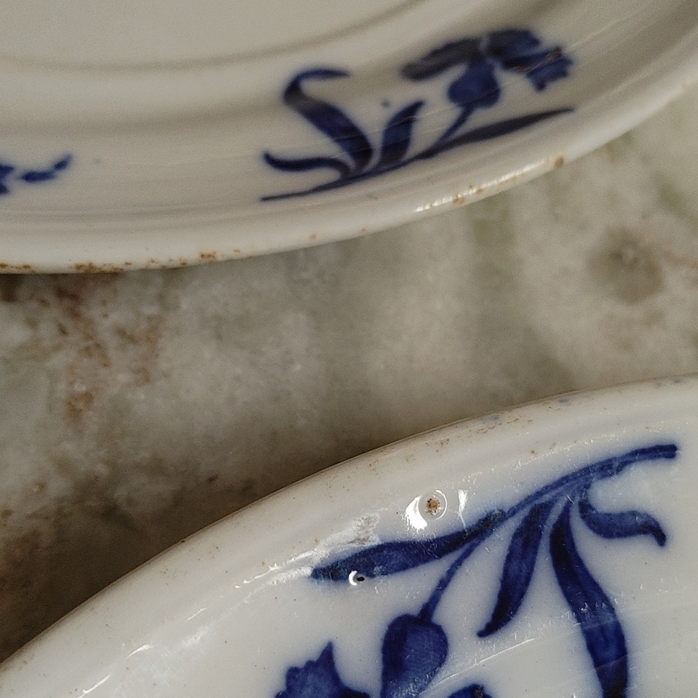 160 Year Old (1866 dated) Flow Blue Minton Oval Dishes - Picture 4 of 16